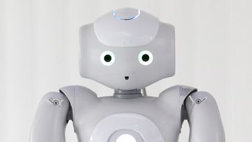 Robot Minoïde conçu par Mines Nancy, en lien avec le LORIA Robot Minoïde conçu par Mines Nancy, en lien avec le LORIA