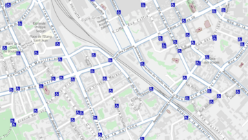 Emplacements de stationnement PMR